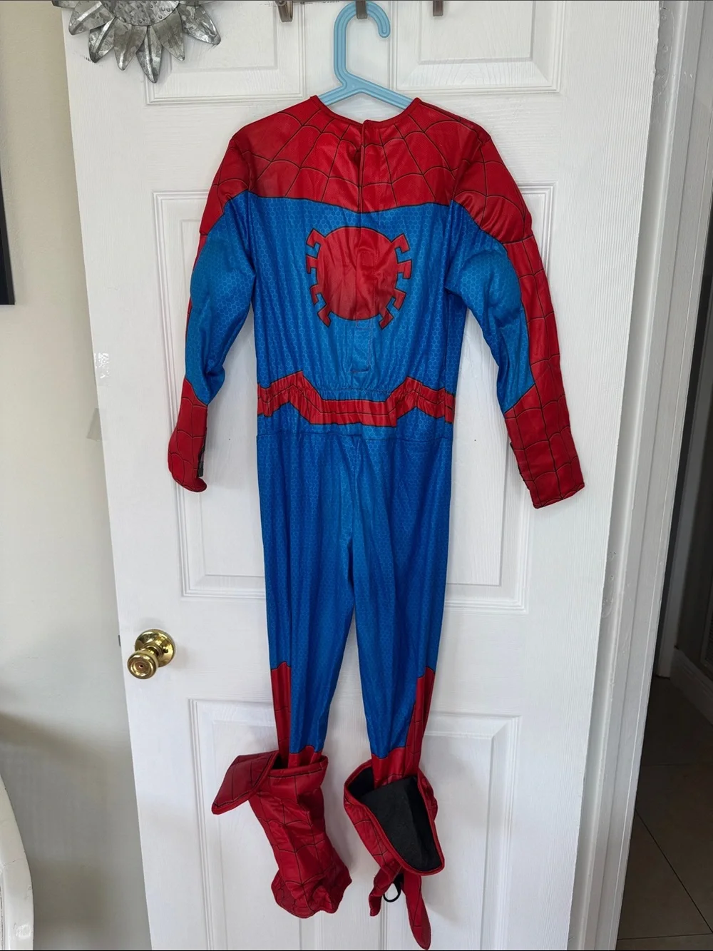 Marvel Spider-Man Muscle Kids Costume with Full Over Head Mask. Sz Medium Kids.